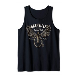 Nashville Cycling Club Steampunk Bicycle Penny Farthing Tank Top
