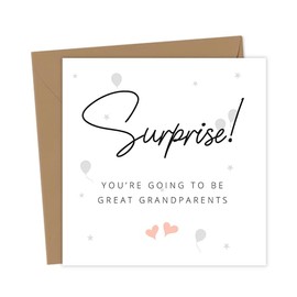 Pregnancy Announcement Card | Surprise You're going to be Great Grandparents Cute Expecting Baby Announcing We're pregnant cards