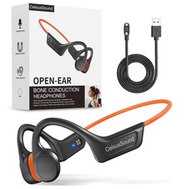 Generic CelsusSound Bone Conduction Headphones,Upgraded IPX7 Waterproof Wireless Earbuds,Open Ear Headphones Bluetooth 5.3 with Mic,10H Playtime for Running,Cycling,Hiking,Gym,Workout(Orange)