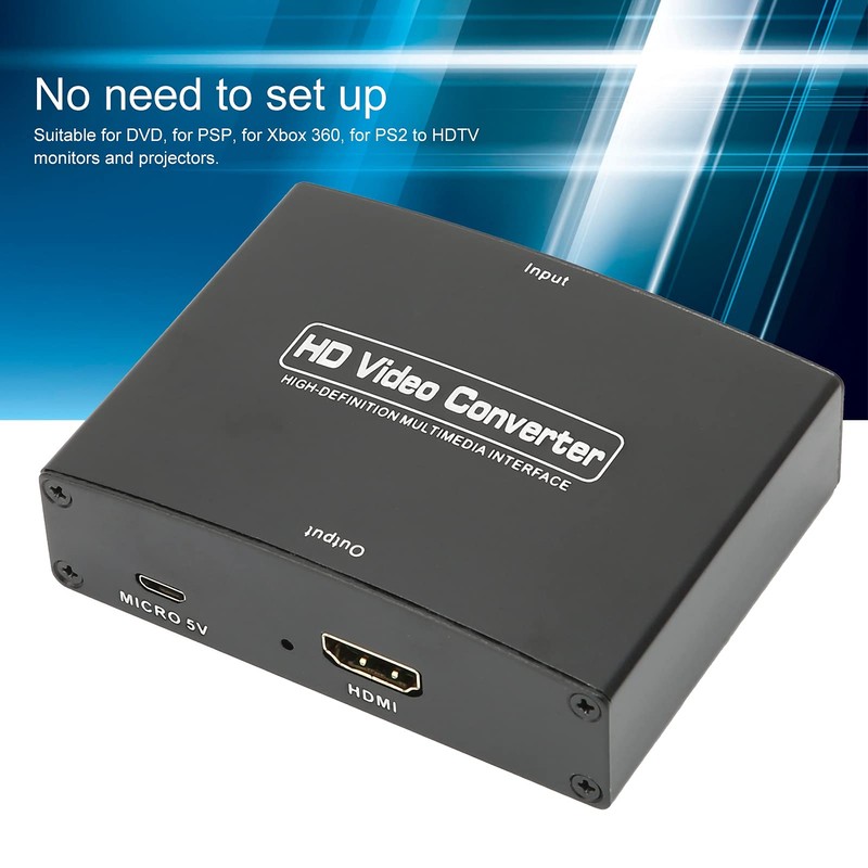 Adaptador de Componente a HDMI, Convertidor de Interfaz Multimedia YPbPr