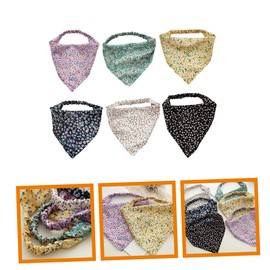 Healeved 6Pcs Floral Print Hair Scarves for Women Elastic Headband Bandanas Aesthetic Hair Accessories Stylish Turbans for Daily Wear Elegant Head Wraps for Ladies