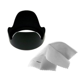 Lens Hood (Petal Design) (58mm) Compatible with Sony DSC-HX200V + Filter/Hood Adapter Ring