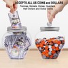 Mczcent Large Coin Bank Jar, 5/8 Gallon Big Clear Plastic
