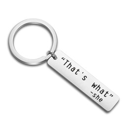 BNQL That's What She Funny Keychain Coworker Gift Office Fan Keyring, Keychain, Large