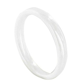 Les Poulettes Jewels - White Ceramic 3mm Ring - taille P