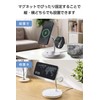 Elecom W-MS07WH Wireless Charger, Stand Type, Magnetic Compatible, 3 in