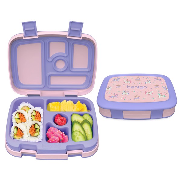 Bentgo® Kids Prints Leak-Proof, 5-Compartment Bento-Style Kids Lunch Box -
