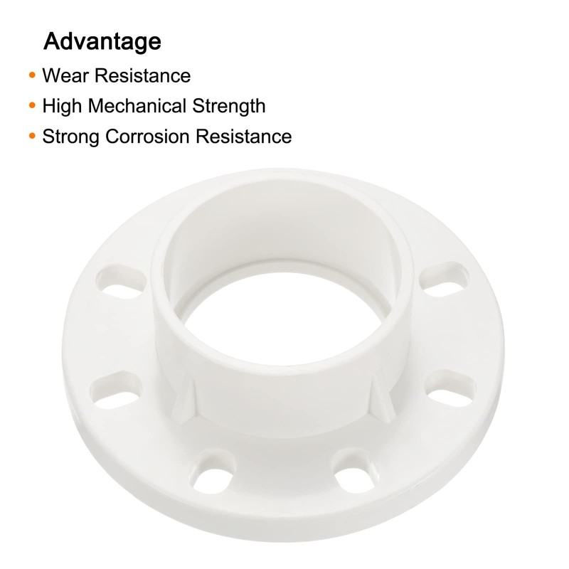 PATIKIL 110mm/4.3 Inch PVC Pipe Fitting, Flange Pipe Socket Coupling