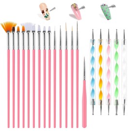 Nail Art Brushes Set, 20pcs Nail Art Brushes, Tools, Nail Pen designing Dotting, Nail Pen Designer Nail Art Painting Kit for Diy & Professional Use