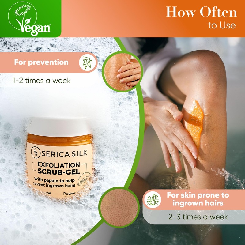 Pre & Post Wax Body Scrub for Sugaring & Polymer