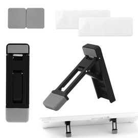 Gosknor 2pcs Foldable Keyboard Riser Stand for Desk, Adjustable Tilt & Portable Mini Laptop Feet Ergonomic Computer Keyboard Lift with Anti-Slip Pads Office Accessories (Black)