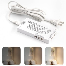 VST 22W Led Power Supply 12V 100-240V AC to 12V DC Constant Voltage LED Transformer with 12V JST Ports ETL Certified White Dimmable LED Driver 12V for LED Strip Lights