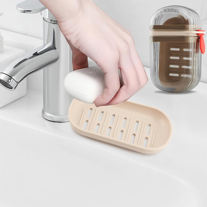 Travel Soap Case, Leakproof Soap Container with Lid, Bar Soaps