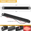 PSEQT 10" LED Trailer Brake Tail Lights Bar Red Stop