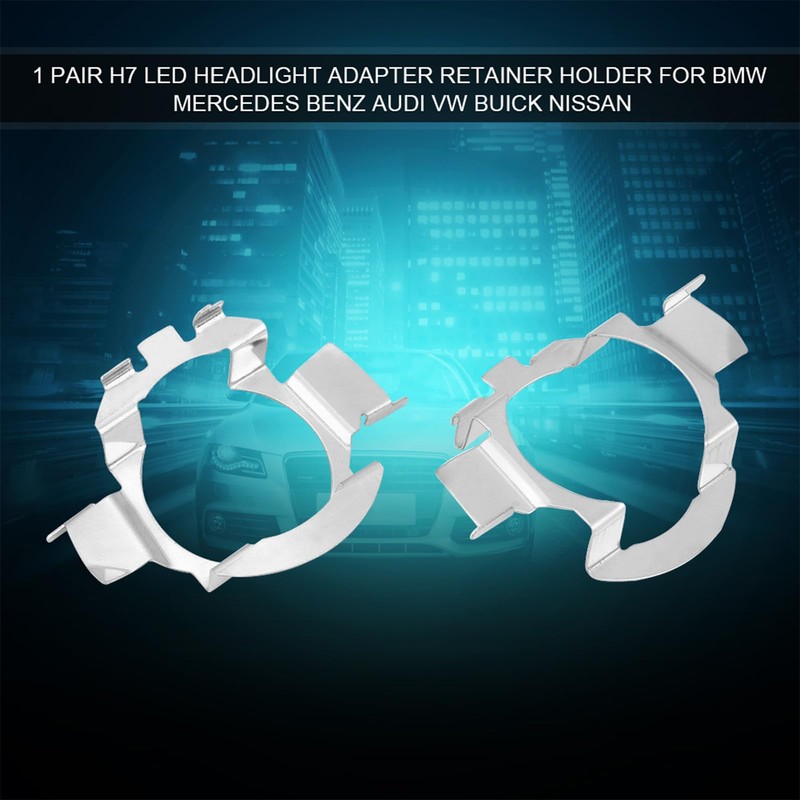 Socket Holder 1 Pair H7 LED Headlight Adapter Lamp Socket