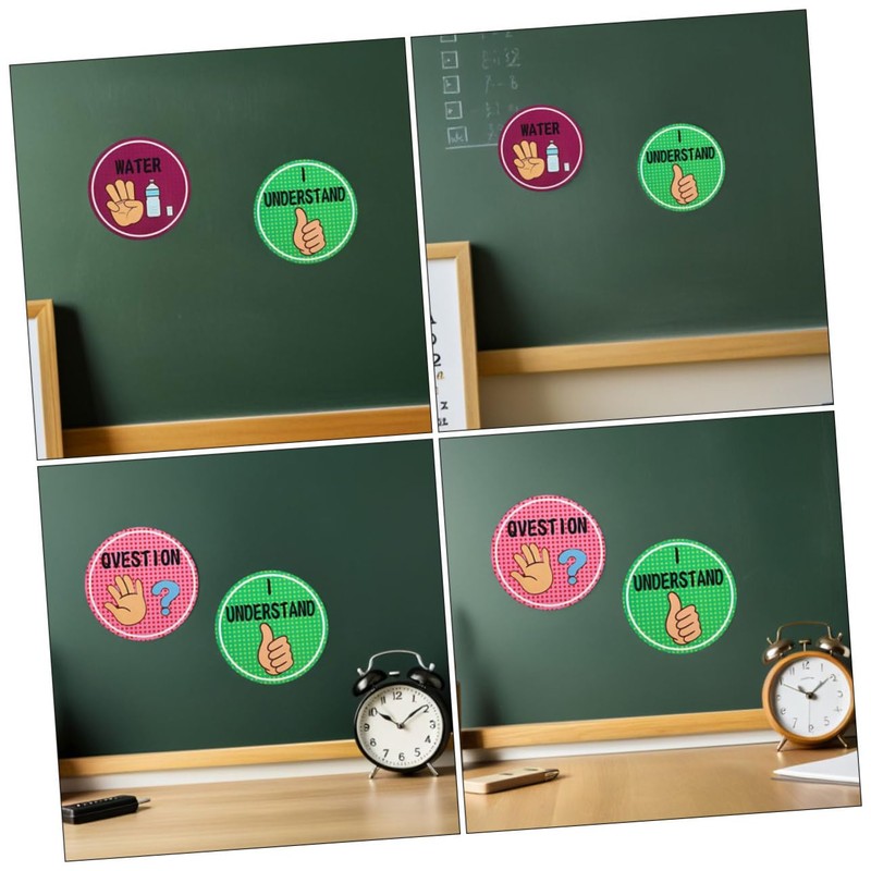 FUNOMOCYA 24pcs Hand Signal Posters for Students Cues for Classroom