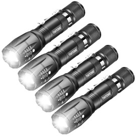 LED Flashlight, Ultra Bright XML T6 Handheld Flashlights - High Lumen, Zoomable, 5 Modes, Water-Resistant - Perfect for Camping Biking Home Emergency or Gift-Giving (4)
