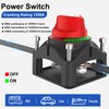 Battery Disconnect Switch 12V Heavy Duty Kill Switch Waterproof Quick