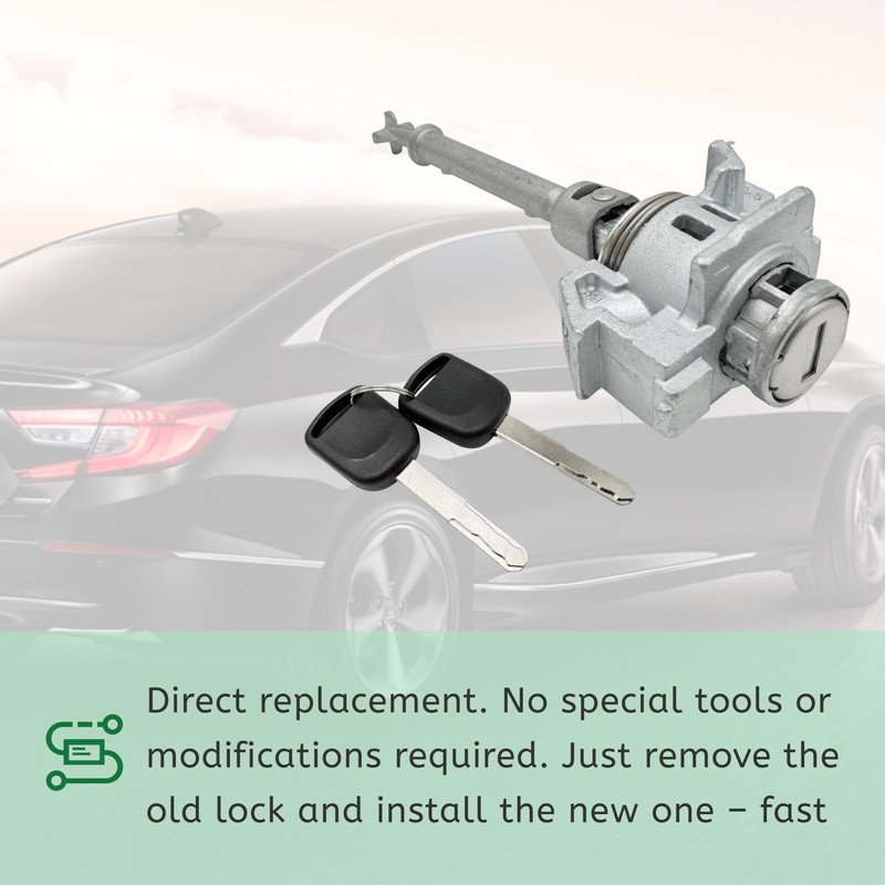 Memiuyelay Front Driver Side Door Lock Cylinder with 2*Keys Fit