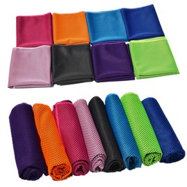 BESPORTBLE 2pcs Microfiber Cooling Towel Quick Dry Fitness Towels for Running Camping Light Deep Absorbent Breathable Instant Cooling Effect