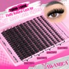 Yawamica Cluster Eyelash Extensions Fluffier 10-16mm Wispy Lash Clusters 100D