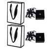 Nwvuop 2Pcs Small Jewellery Gift Box and 2Pcs Bags, 2.0