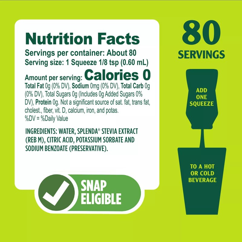 Splenda Liquid Sugar Substitute Zero Calorie Sweetener Pack of 2