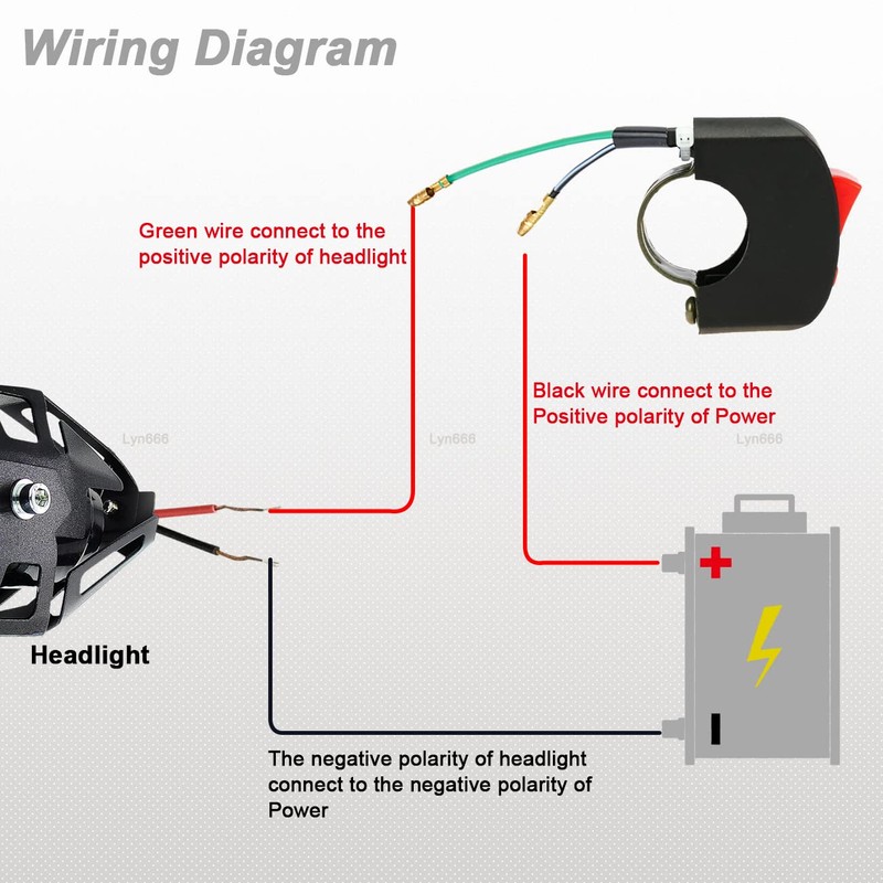 1 Piece Motorcycle Handlebar Switch Push Button On Off Switches