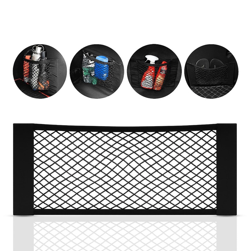 TYGA Car Boot Cargo Net, Elastic Mesh Storage Organiser for