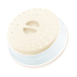 Collapsible Microwave Splatter Cover, 10.5 Inch, Dishwasher-safe, Microwave Plate Cover With Steam Vent，BPA-Free Silicone & Plastic (Light blue)