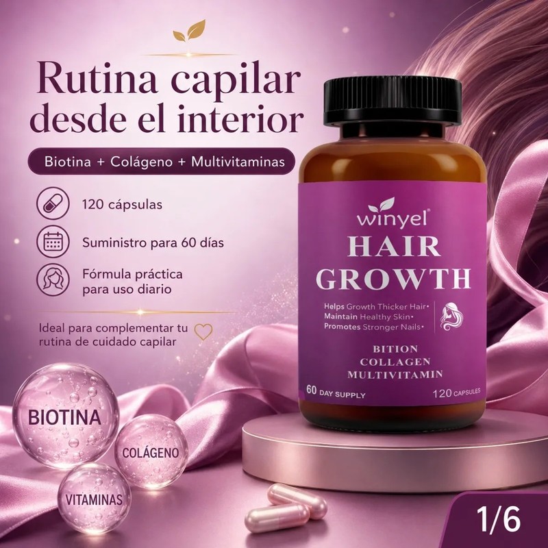 Biotina Y Colágeno En Cápsulas Para Cuidado Personal