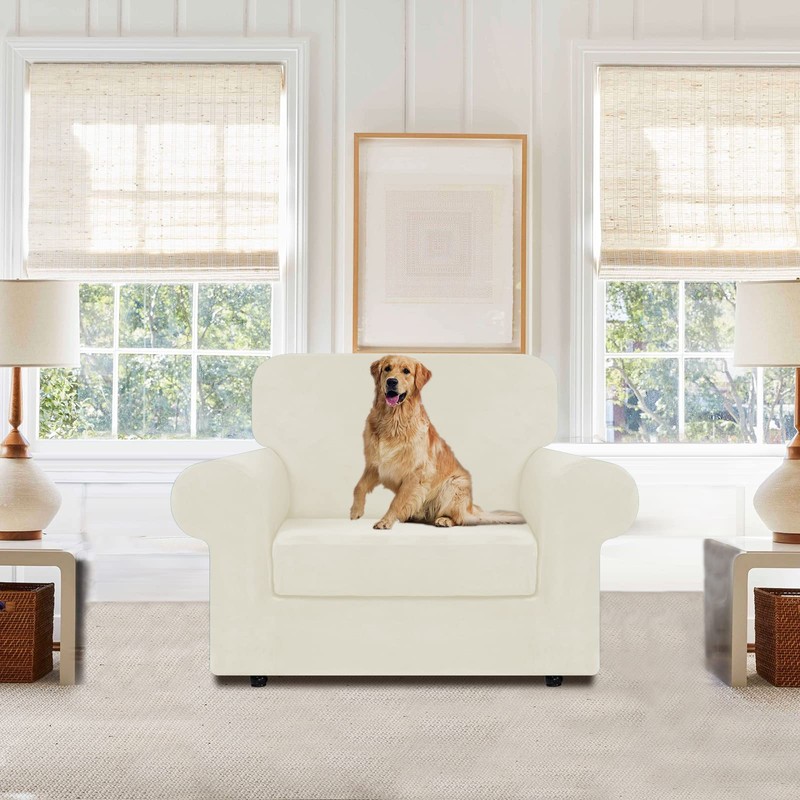 WEERRW Stretch Chair Sofa Slipcover - 2 Pieces Luxury Soft