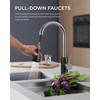FORIOUS Kitchen Faucets with Pull Down Sprayer, High Arc Single