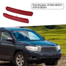 A ABSOPRO Rear Bumper Reflector Light 81920-0E021 81910-0E041 for Toyota Highlander 2011-2013