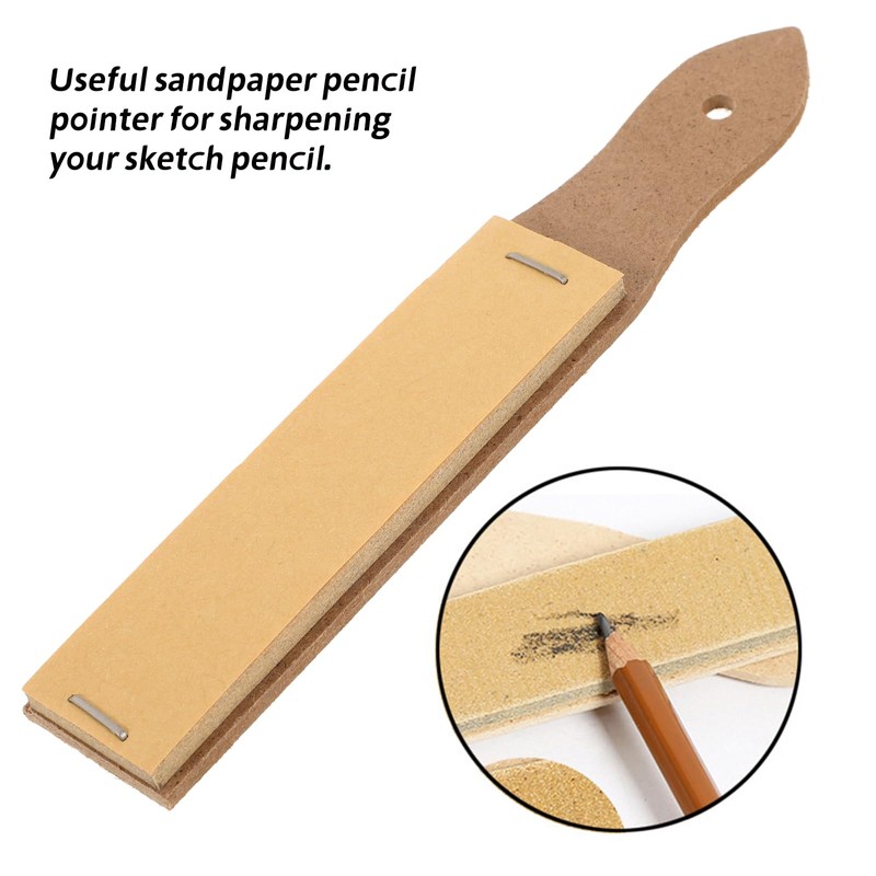 Housoutil Sketch Pencil Sandpaper, 4PCS Drawing Pencil Sharpening Sand, Artists