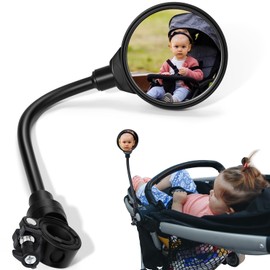 Stroller Mirror, Stroller Accessories Easily Attaches to Most Strollers for See Your Baby, the Perfect Companion for Walking and Jogging Parents