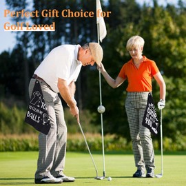 BORUO Funny Golf Towel with Clip, Golf Gifts for Men, Personalised Golf Towel to Clean Golf Ball, Clubs, Golf Accessories for Trainer, Hasband on Birthday, Valentines Day