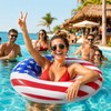 American Flag Inflatable Swim Ring for Pool Fun – 3-Pack