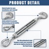 AYMMIC 1/2 Inch X 6" Galvanized Turnbuckle Hook,Heavy Duty Stainless
