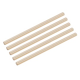 DMiotech 5Pack 50mm x 2mm, Brass Solid Round Rod, Brass Rod Lathe Bar Stock for RC Model DIY Craft