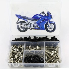 Xitomer Motorbike Full Sets Fairing Bolts Kits Fit for FJR1300 2001-2012, Mounting Kits Washers/Nuts/Fastenings/Clips/Grommets (Silver)