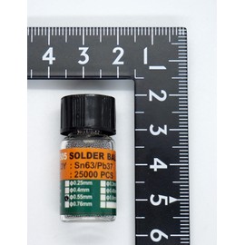 YMS PARTS Solder Ball (25,000 Pieces) PCB Soldering Ball, Soldering Rework Repair Tool (0.4 mm)
