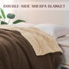 Exclusivo Mezcla Twin Size Reversible Sherpa Fleece Blanket, Soft Plush