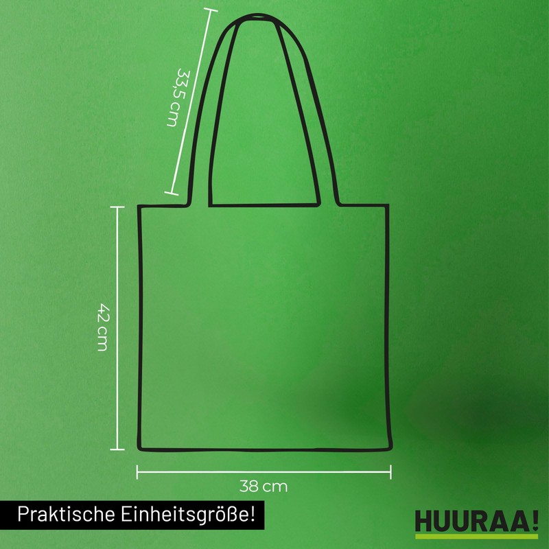Huuraa Tote Bag Baseball Silhouette Geschenk 10 Liter Bright Royal