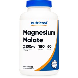 Nutricost Magnesium Malate 2,100mg, 180 Capsules - Vegetarian, Non-GMO, Gluten Free