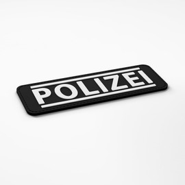 Patch Force - Police Equipment - Police Patch as Badge for Police Uniform, Police Vest, Utility Bag, Jacket or Backpack - 3D Rubber Velcro Patch - 12 x 4 cm