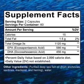 Kenofor Cápsulas De Omega-3 Para Adolescentes,1120mg Epadha                                                                                           