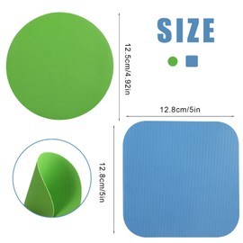 LUTER LUTER 4pcs Jar Opener, Rubber, Multi-function Silicone Bottle Opener for Seniors with Arthritis Weak Hands Lid Cap Gripper Pads Kitchen Coasters Gadgets(Light Blue, Green)