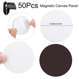 50 Pcs Magnetic Painting Canvas Panel Mini Canvas Boards for Painting Mini Tile Art for Fridge Locker Art Crafts DIY
