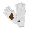 C.C Unisex Cable Knit Winter Warm Anti-Slip Touchscreen Texting Gloves,